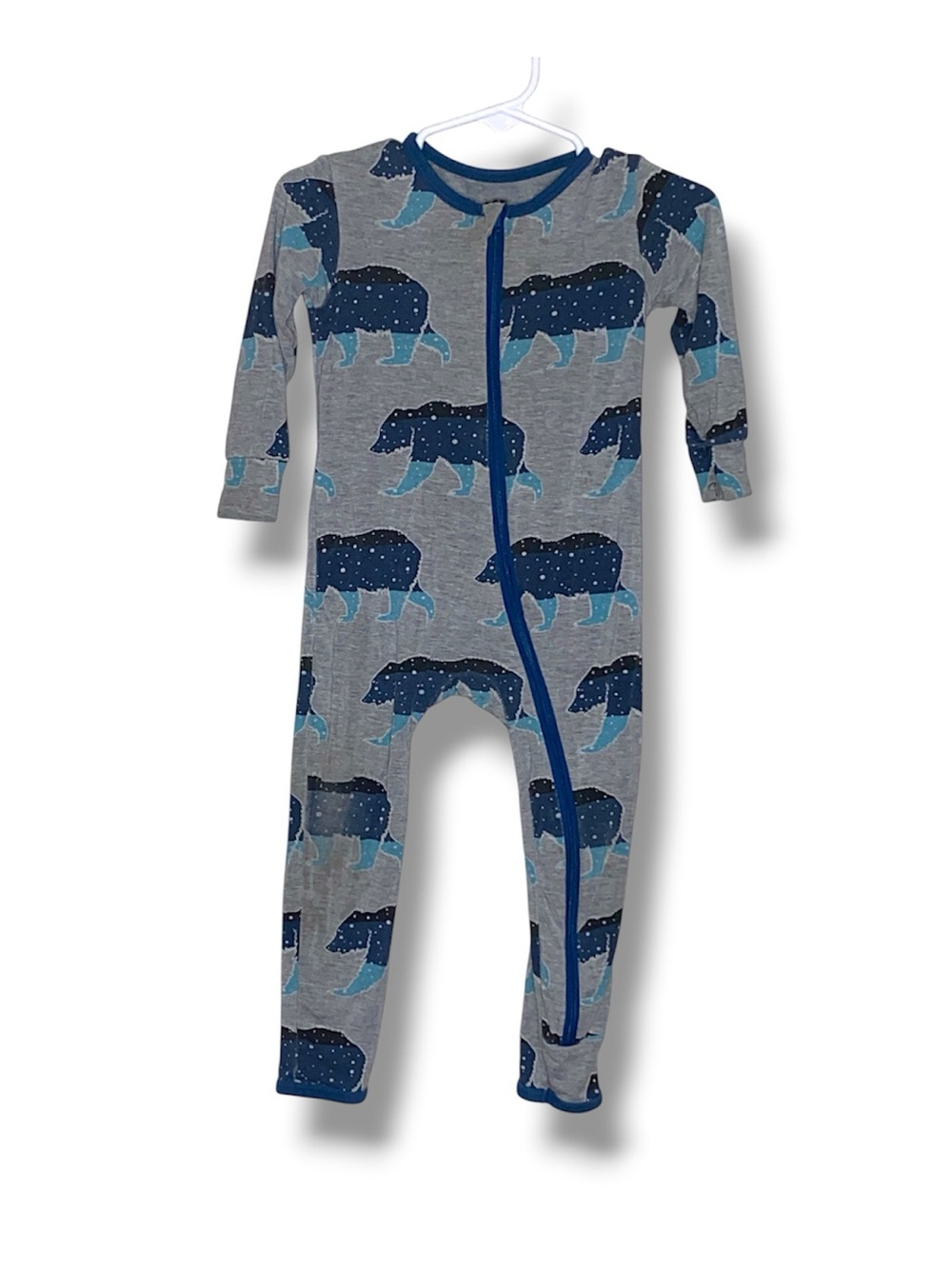 KicKee Pants Heather Mist Night Sky Bear pajamas